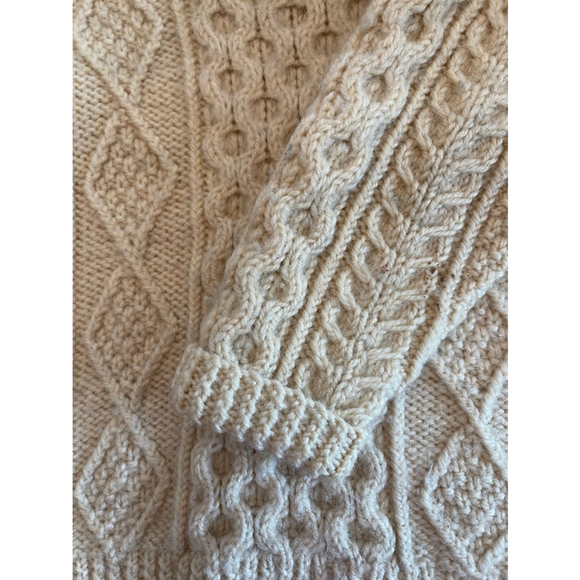 Toddlers Vintage 80’s Aran Knit Handmade Irish Fisherman Sweater - Picture 5 of 8